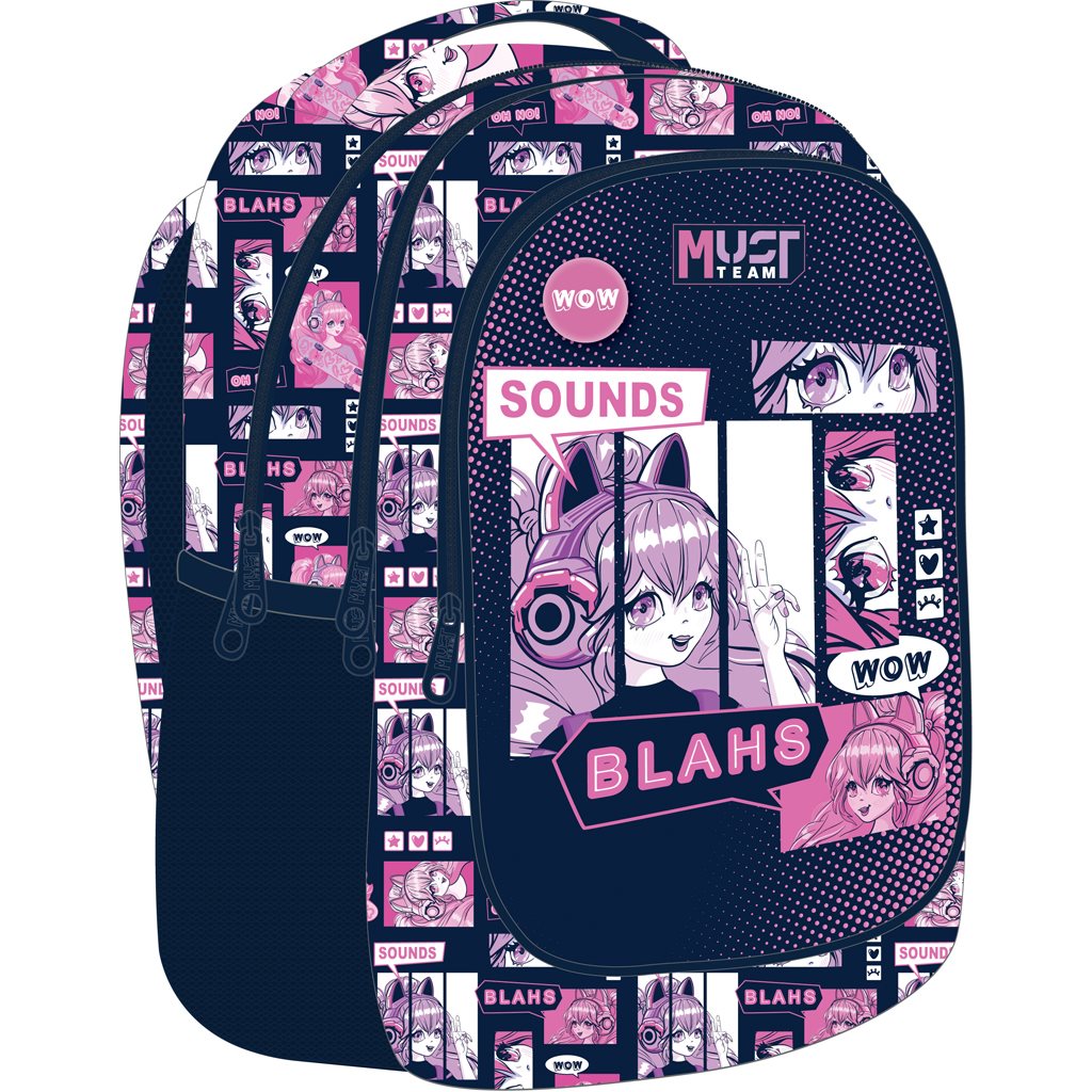 Backpack 3 Parts 32X18X43 Anime Girl