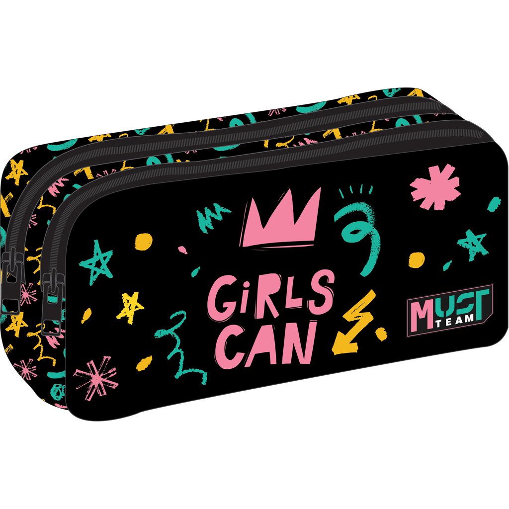 Pencil Case Must Energy 21?6?9 2Zippers Girls Can