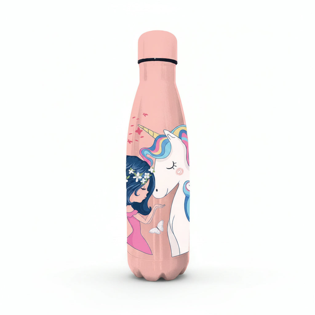 Must Team Vacuum Flask 500Ml Stainless Steel Cute Unicorn Girl