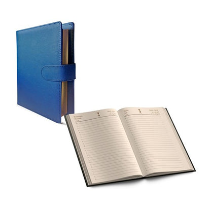 Daily Diary in Wallet PU Gilded  A5 Blue 2026