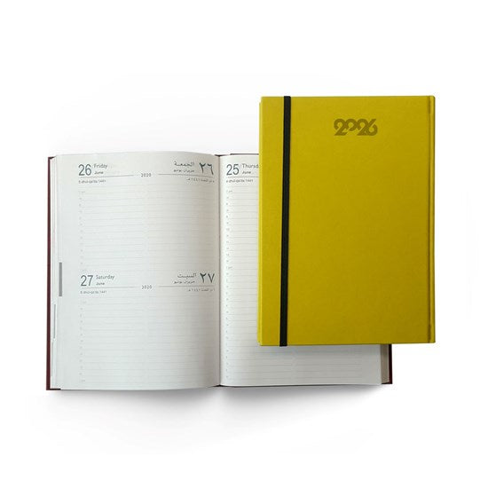 Daily Diary Pu Cover 7D/6P Elastic Cord A5 2026