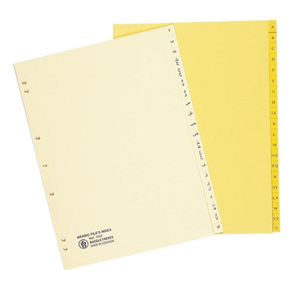 Divider Carton  A4 Alph A-Z Yellow