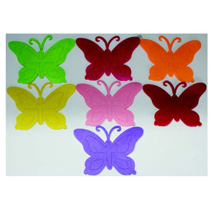 Craft Felt Butterfly 3Mm 15X11Cm Assorted 4/Pk