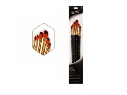 Brush Paint Set Of 6 Brushes Flat Long