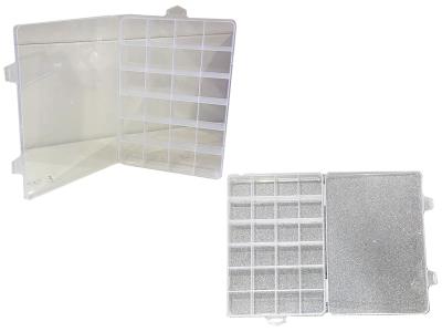 Plastic Storage Box 24 Holes 19.5*13*2.2Cm Transparent White