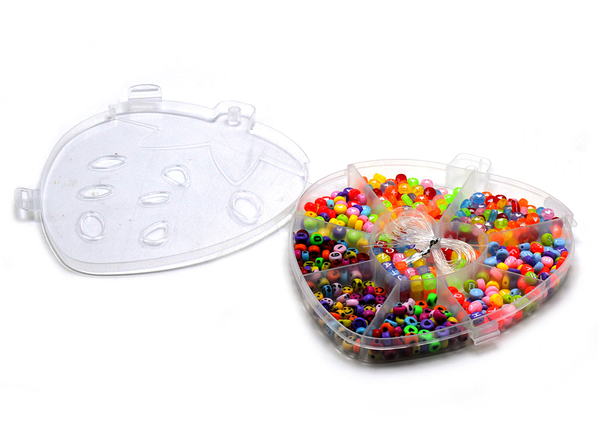 Plastic Beads Box 9 Hole Leaf Tree