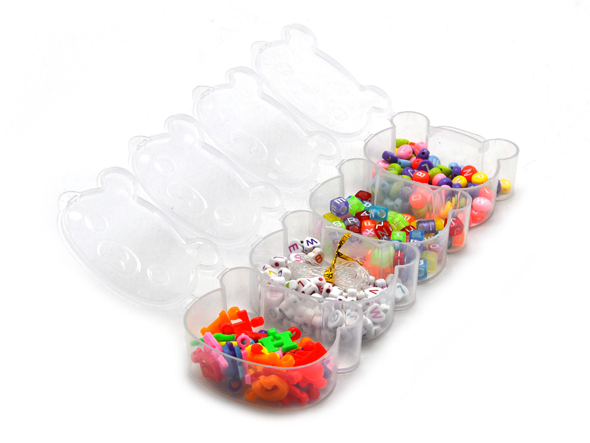 Plastic Beads Box 4 Hole Bear