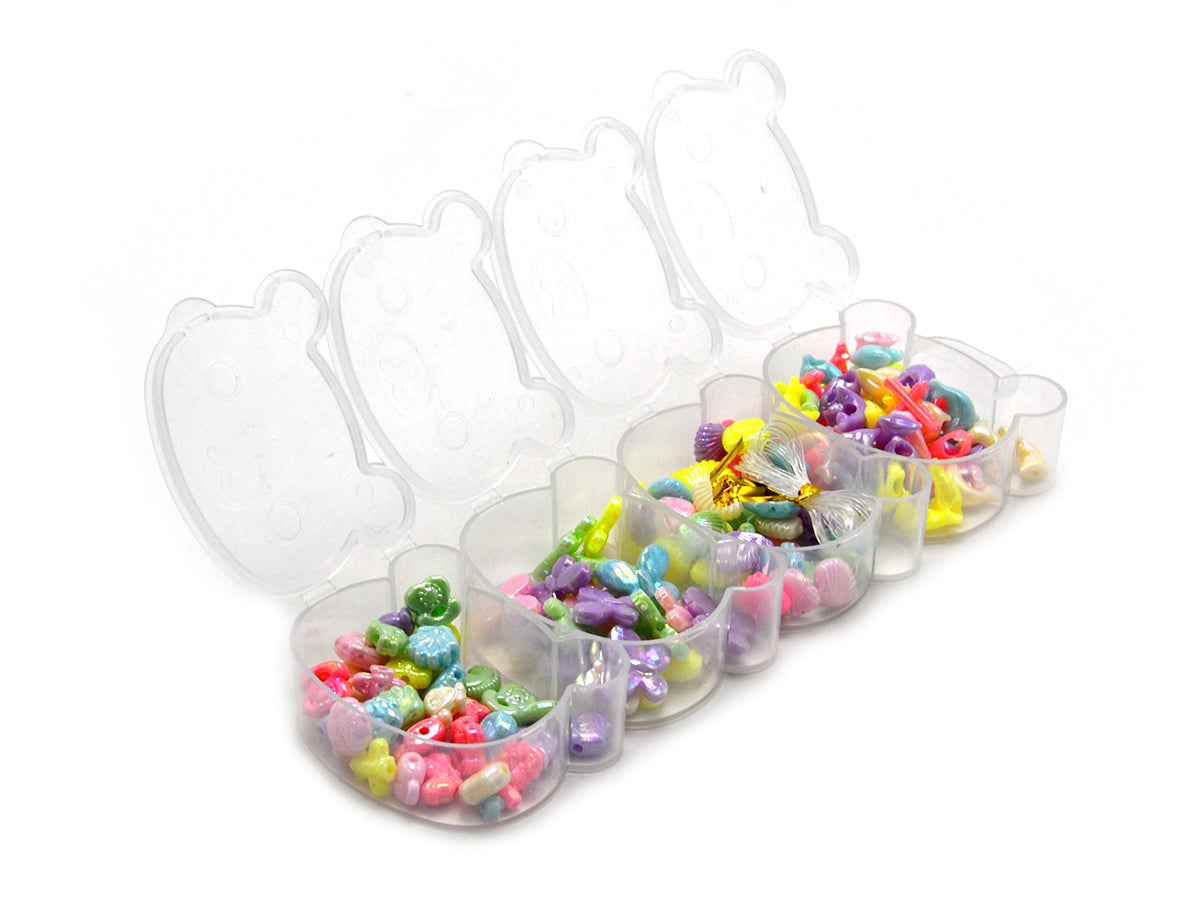 Plastic Beads Box 4 Hole Bear