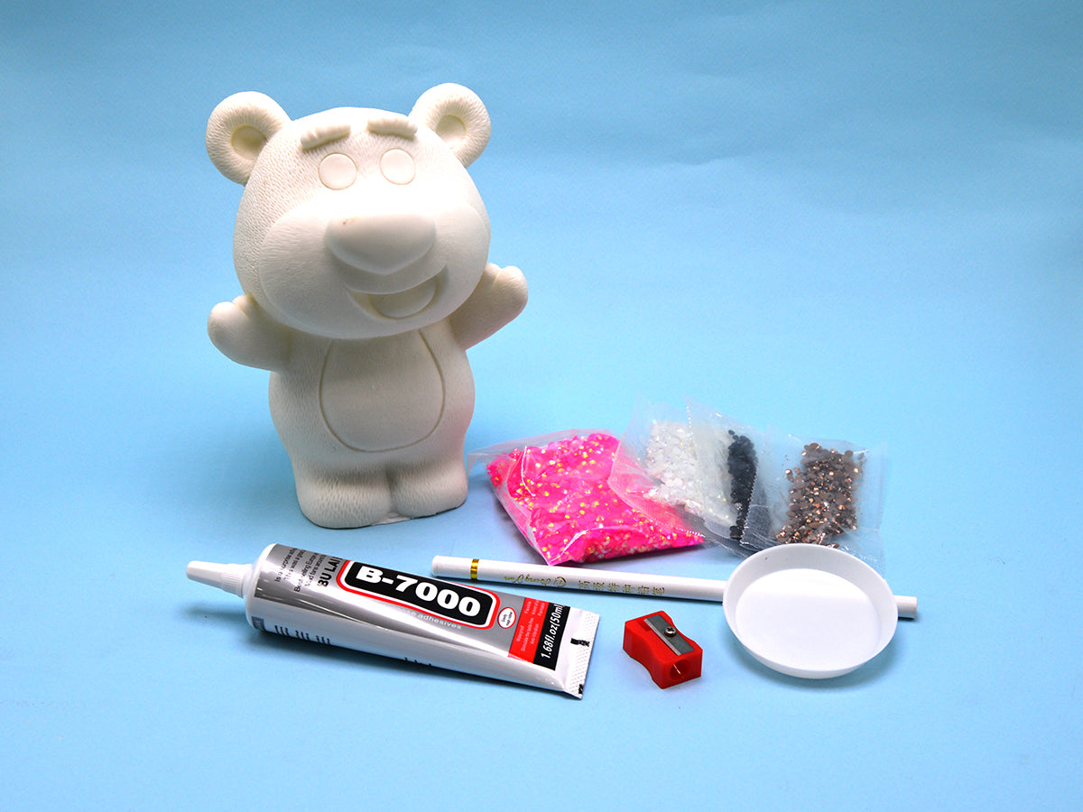 Plastic Diamond Bear Saving Pot 18-20Cm