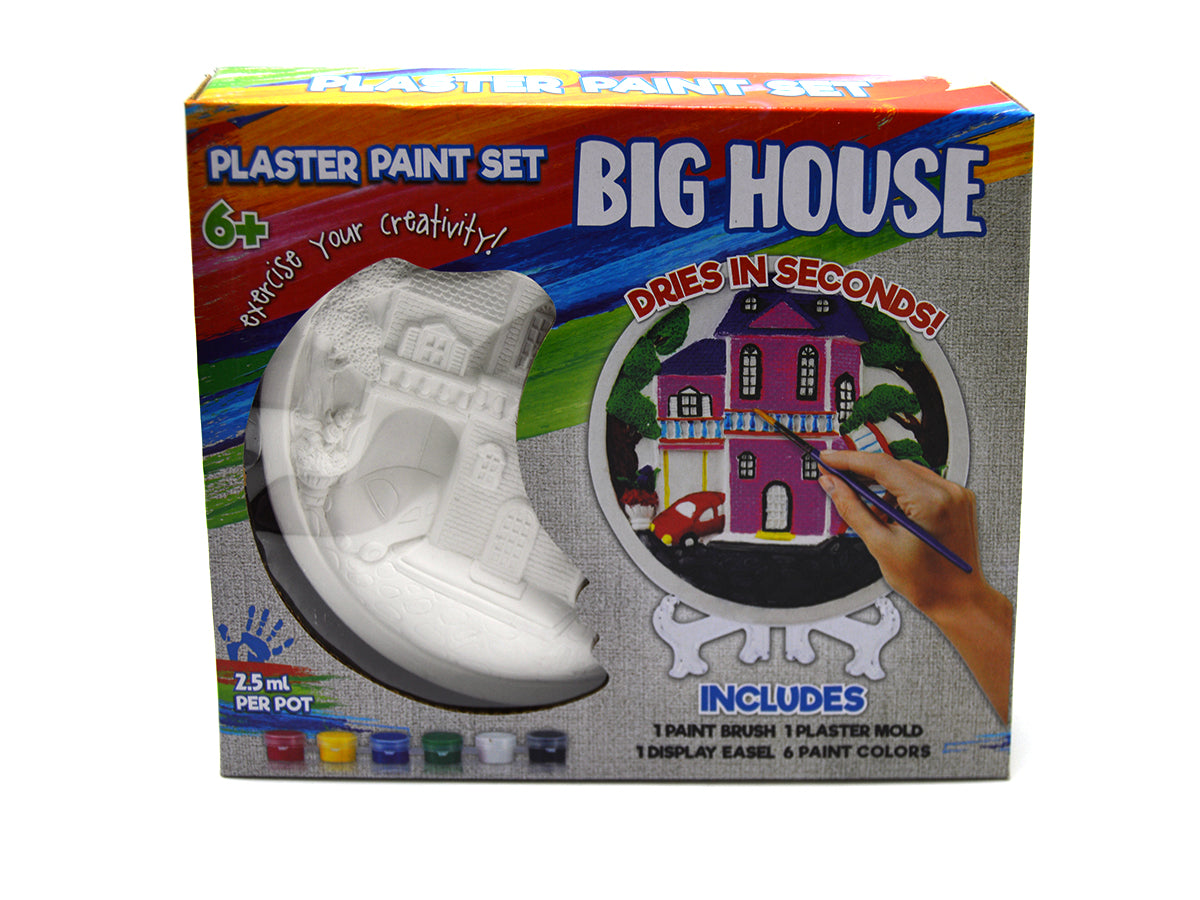 Ceramic Big House Set w/ 6 Acrylic Colors