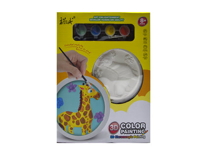 Ceramic Giraffe Set W/ 4 Acrylic Colors