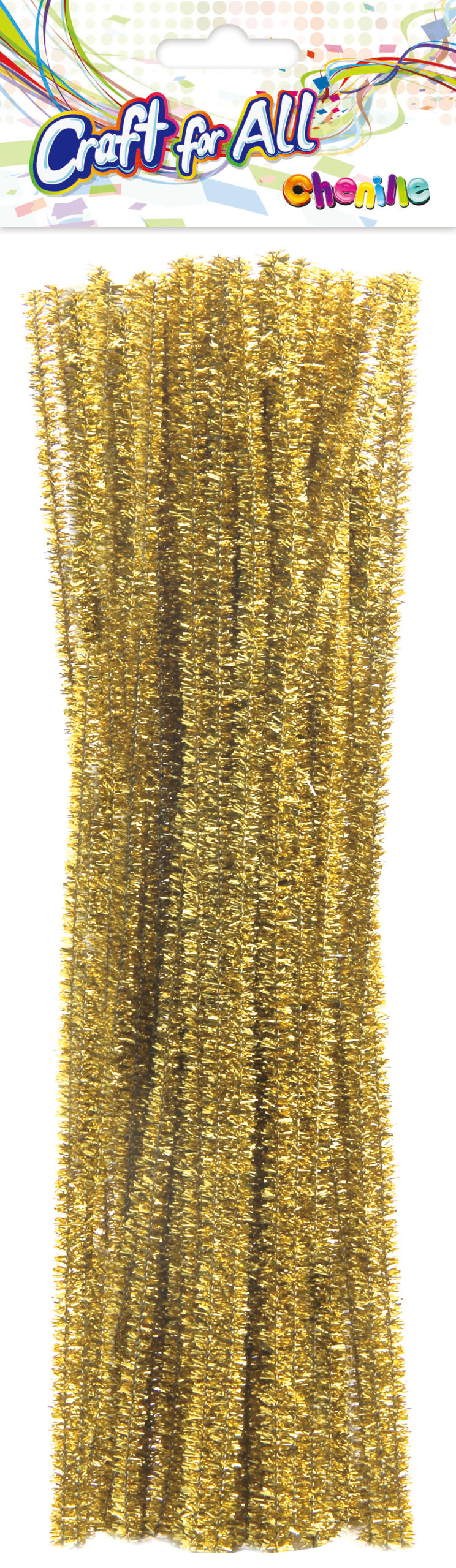 Glitter Pipe Cleaners Chenille Stem 0.6x30Cmx48 Gold P25