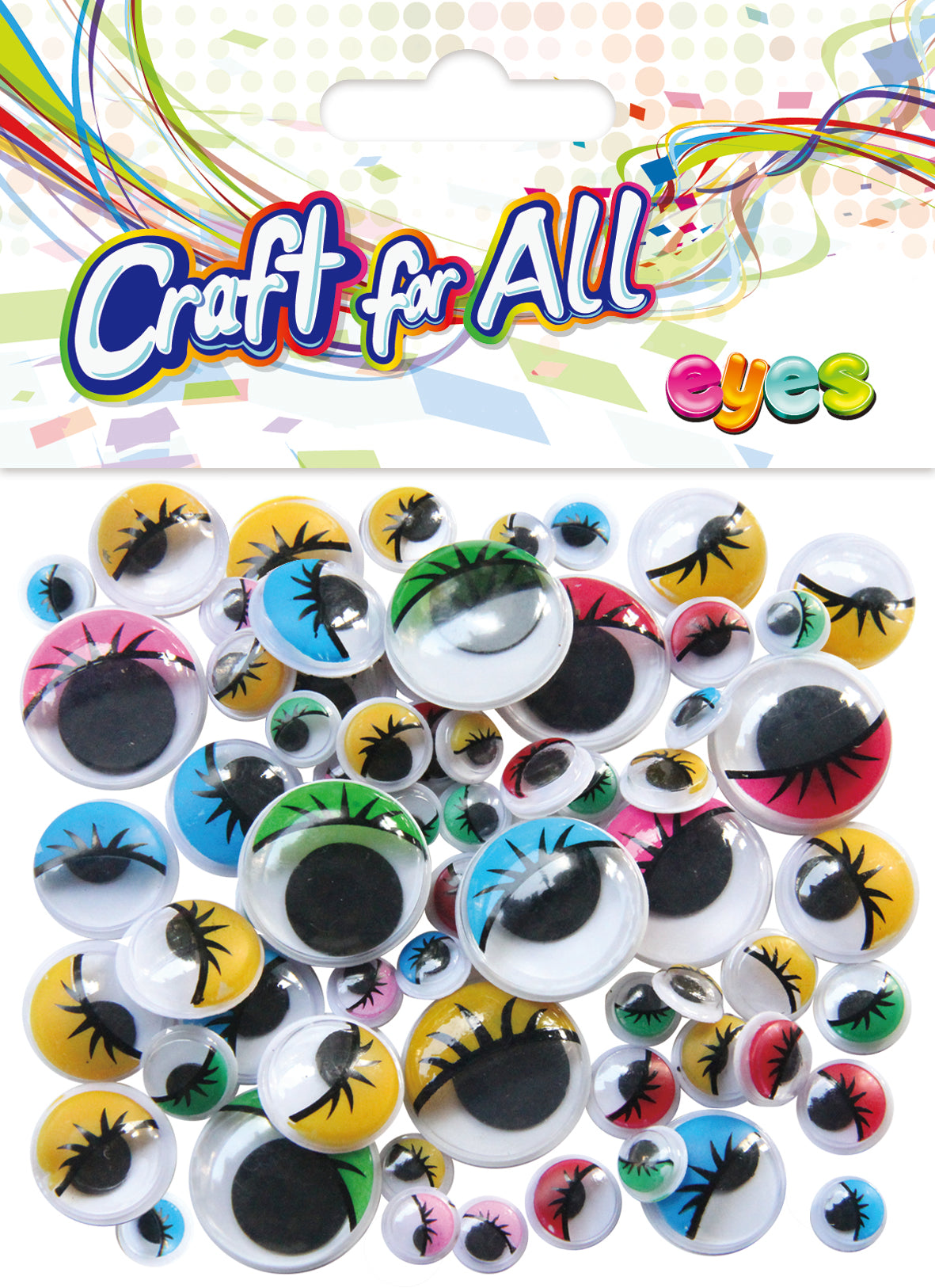 Colored Adhesive Eyelashes 75Pc Assorted