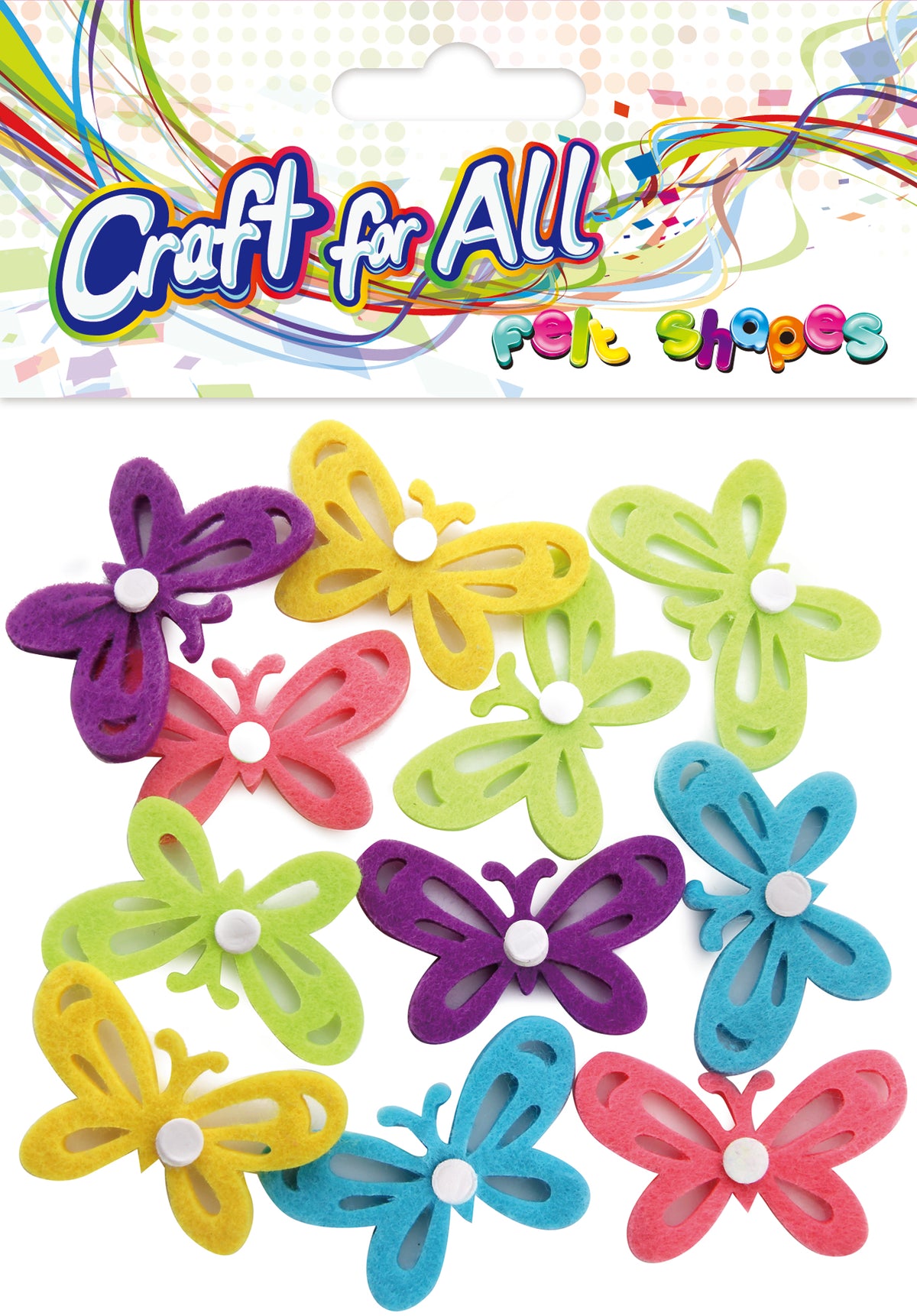 Felt Shapes Butterflies 14 Pcs P12