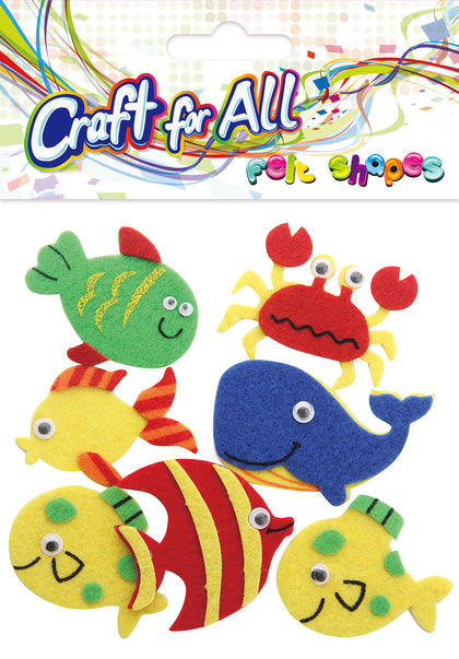 Felt Shapes Fish 9 Pcs P12