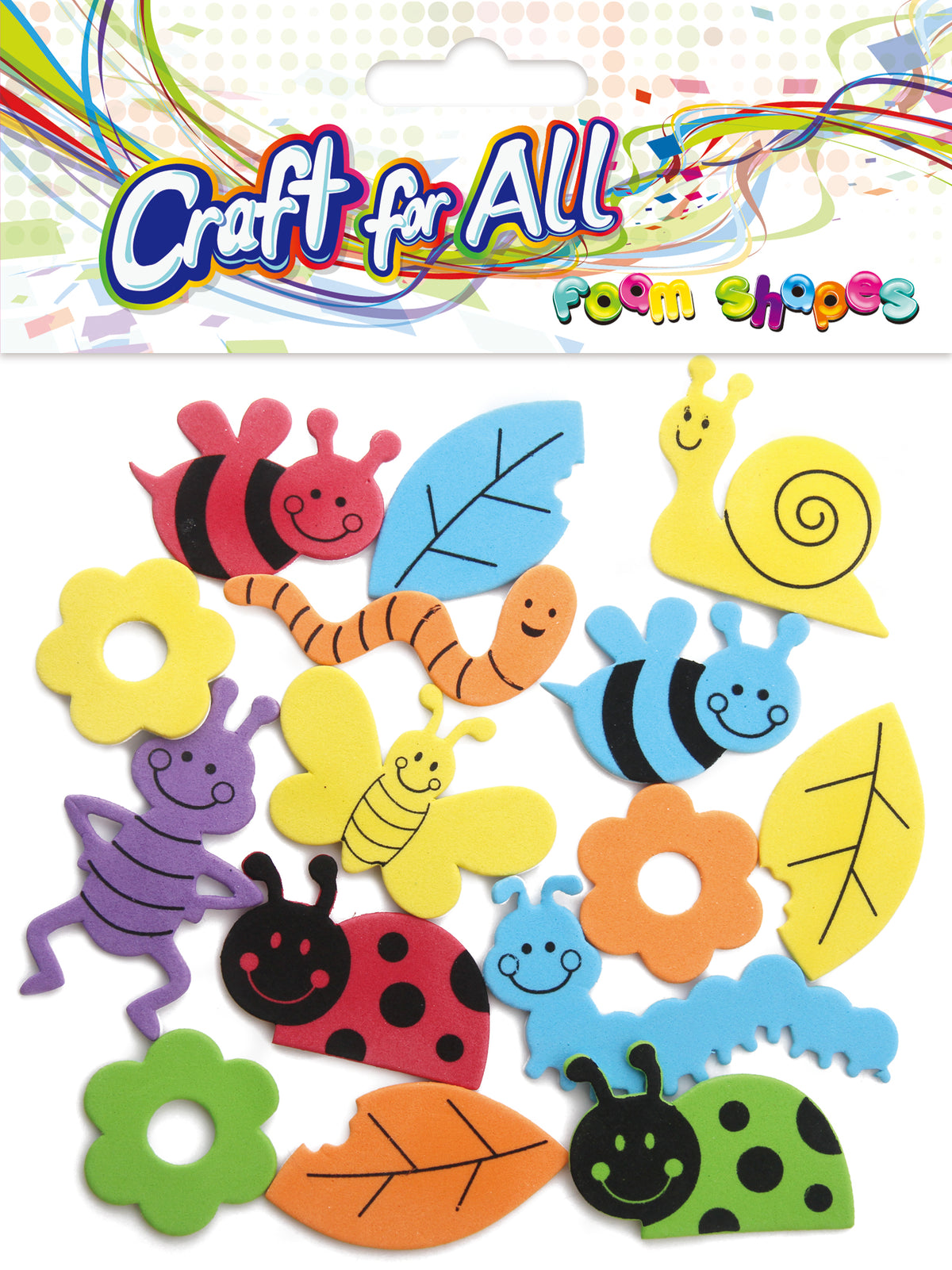 Foam Shapes Insects 54 Pcs P6