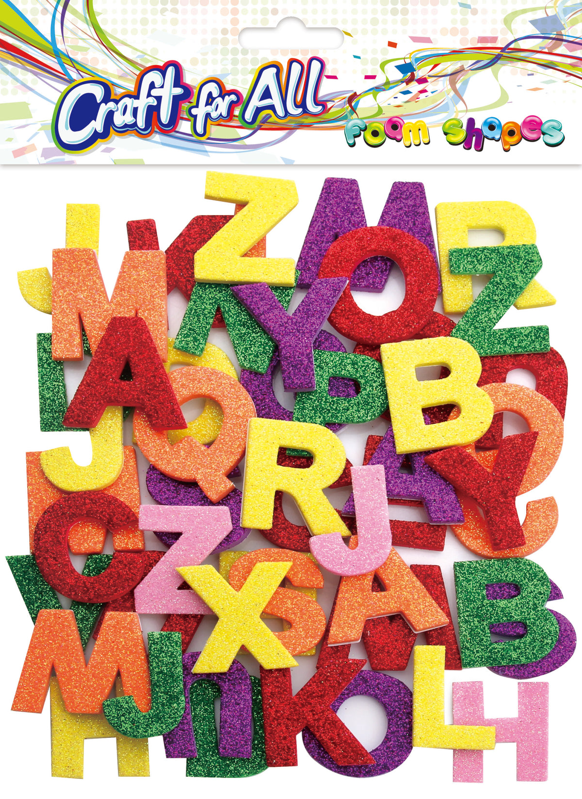 Foam Shapes Glitter Numbers 142 Pcs