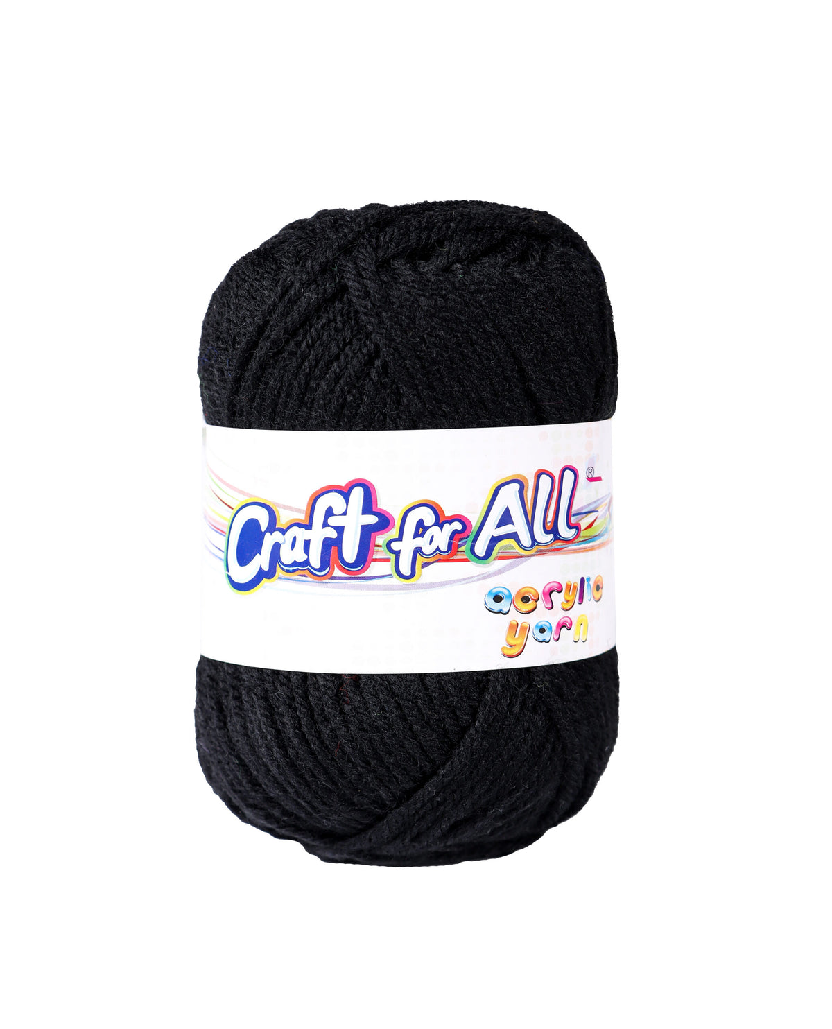 ACRYLIC YARN 50G/BALL 6 2X BLACK