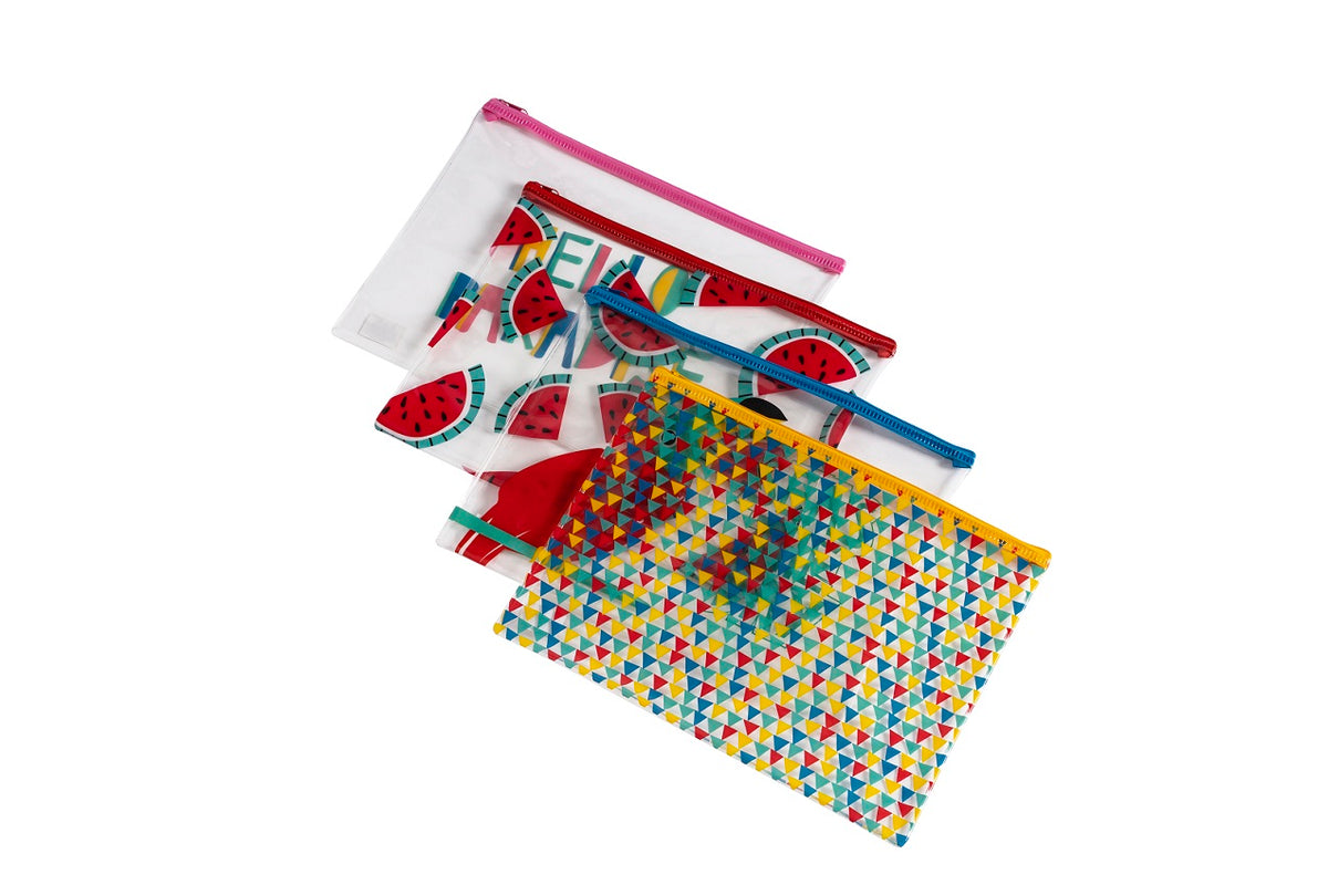 Pvc Zipper File With Printed A4 0.8 Mm (120/Ctn)