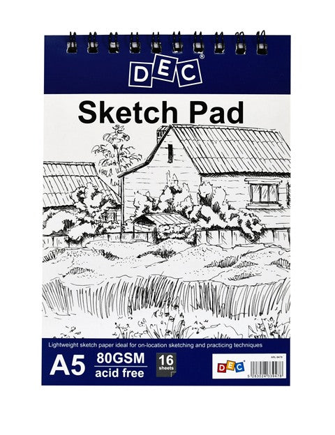 Sketch Pad 80 Gr Top open&amp;Soft Cover A5 16Sheets