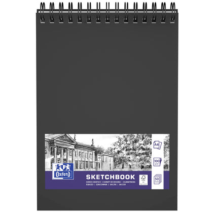 Sketch Book 100 Gr Spiral Top open&Hard Cover A4 80 Sheets