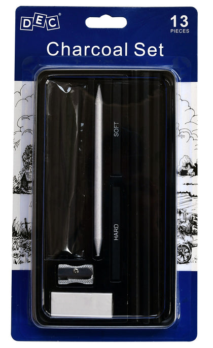 Charcoal Set 13Pcs  In Tin Box