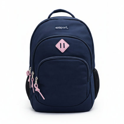 Backpack Plain With Patch Cntr 47x33.5x16 cm (Assorted)