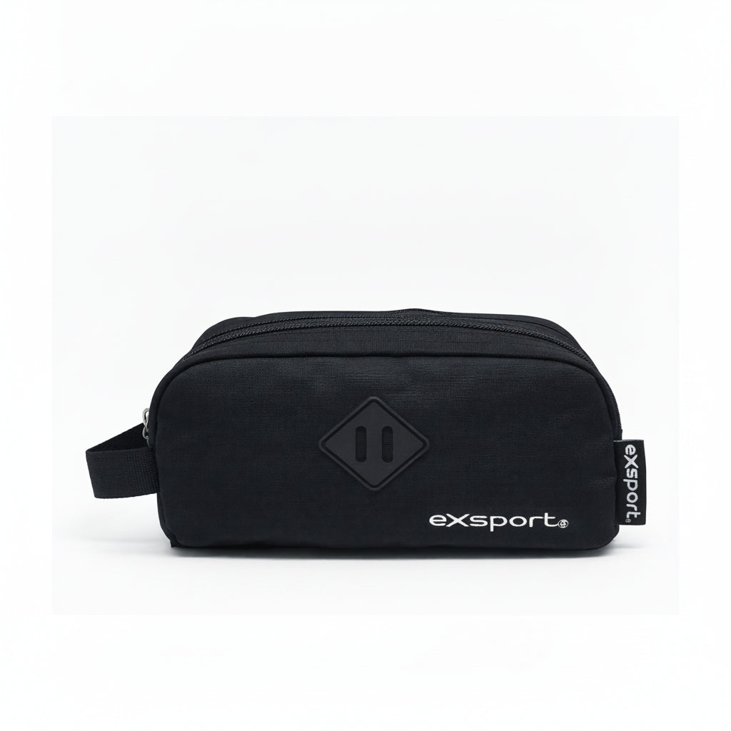 Pencil Case 3 Compartments Plain With Patch Travel Pouch (Assorted)