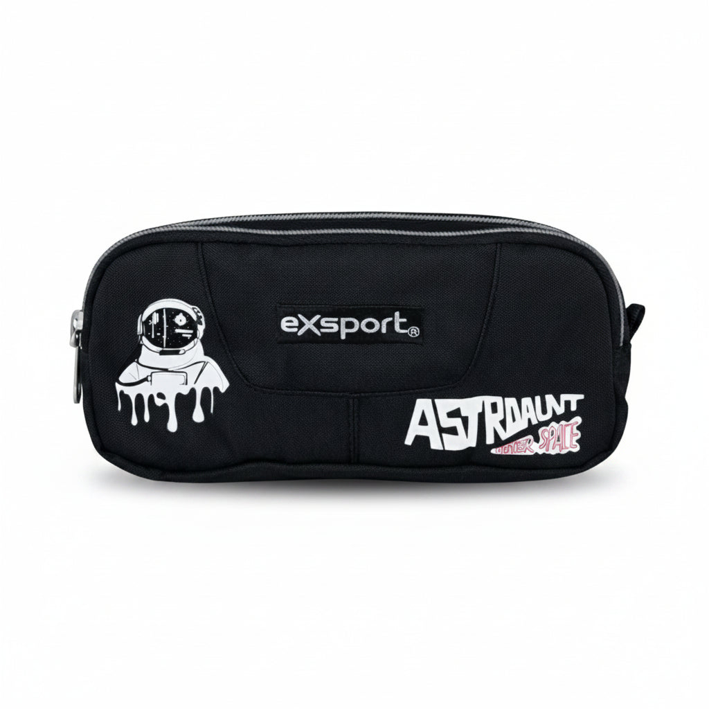Pencil Case Assorted  2 Compartments Slogan 21x9x5 cm