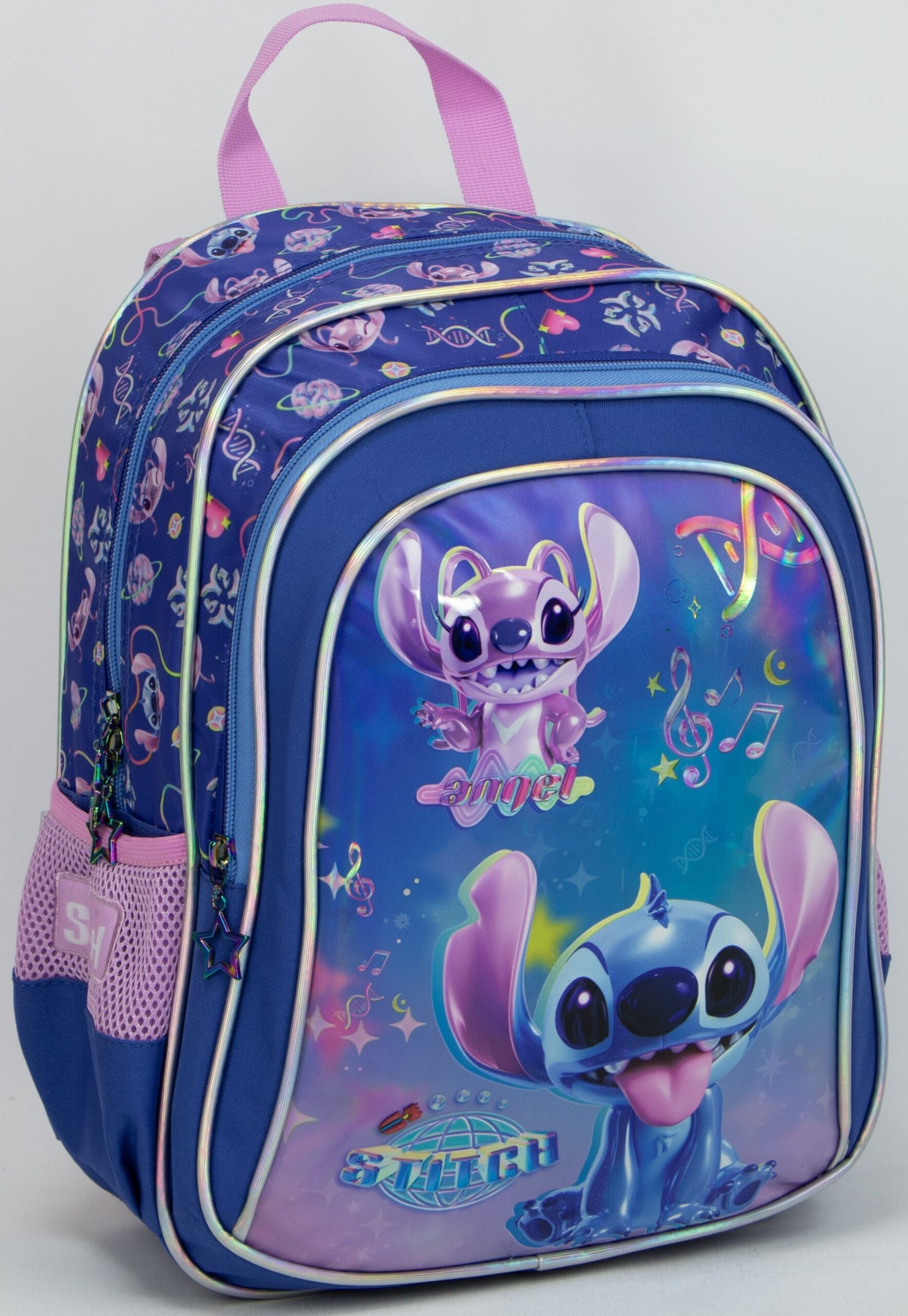 Backpack 2 Part Disney - Stitch Purple Size 15X26X35.5Cm