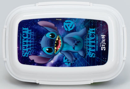 Lunch Box With 4 Clip Closures &4 Trays Disney - Stitch Blue Size 15X22X9Cm