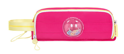 Pencil Case 1 Part Smile It Pink Size 22X9X5Cm