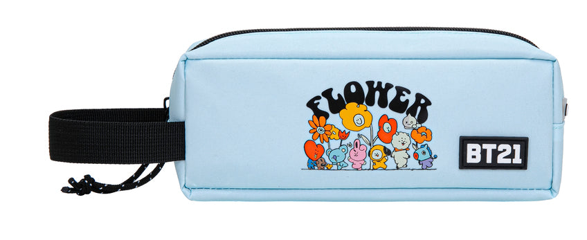 Pencil Case 1 Part Bt21 Flower Size 22X8.5X5.5Cm