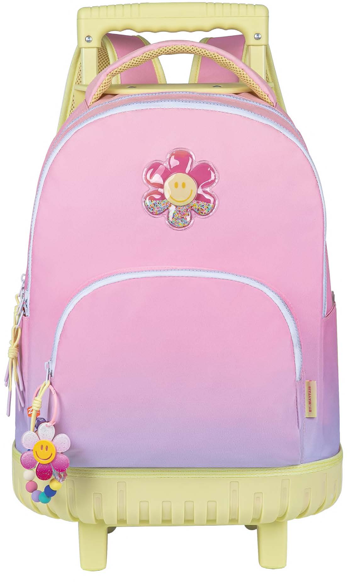 American Trolley Backpack Flower Happy Flower Size 44.5X33X15.5 Cm