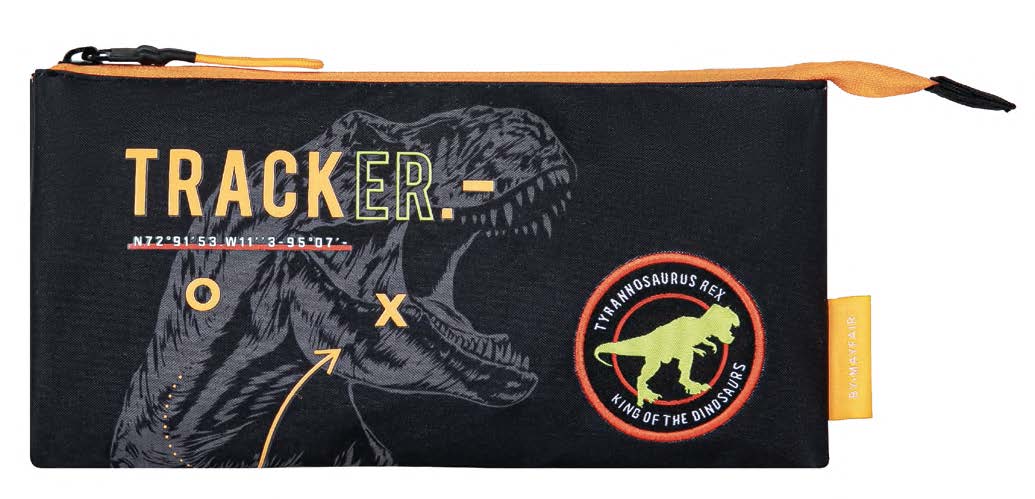 Pencil Case T-Rex Dangerous Zone 0.5 L Size 23X12X2 Cm