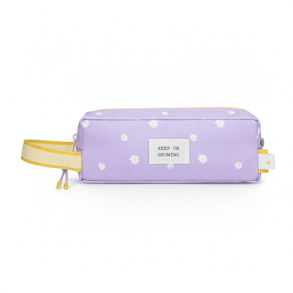 Pencil Case 1 Part Daisy Lilac 22x8.5x7 cm