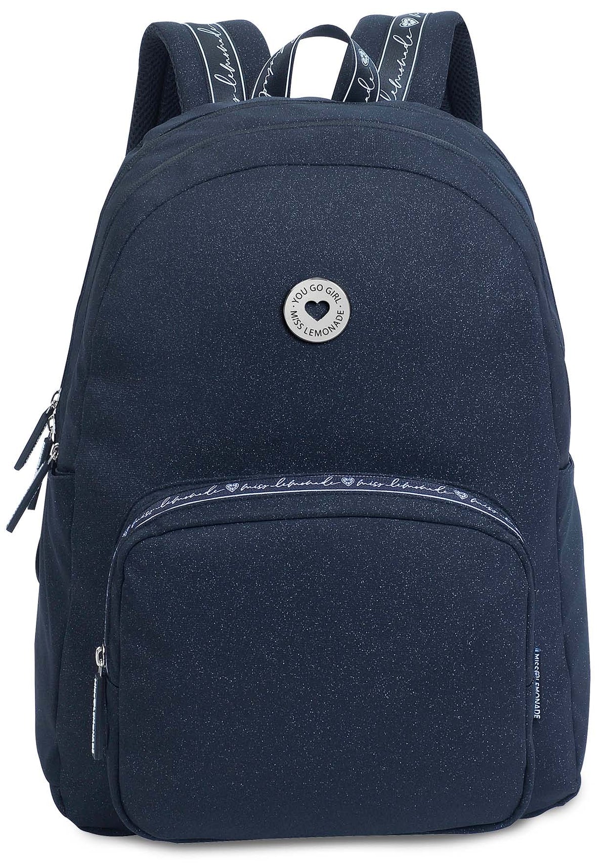 Backpack 1 Part Diamond Black 43X33X16Cm