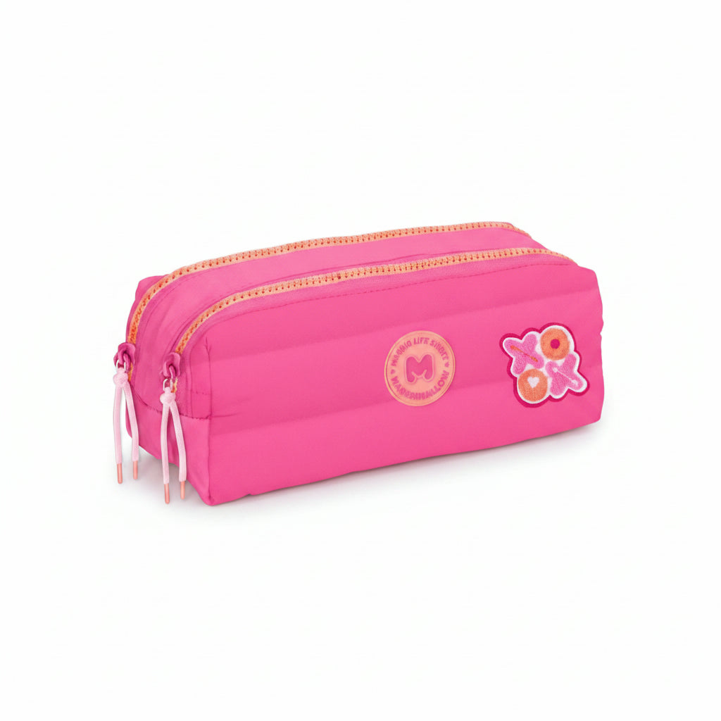 Pencil Case 2Parts Pillow Pink 7x22x8 cm