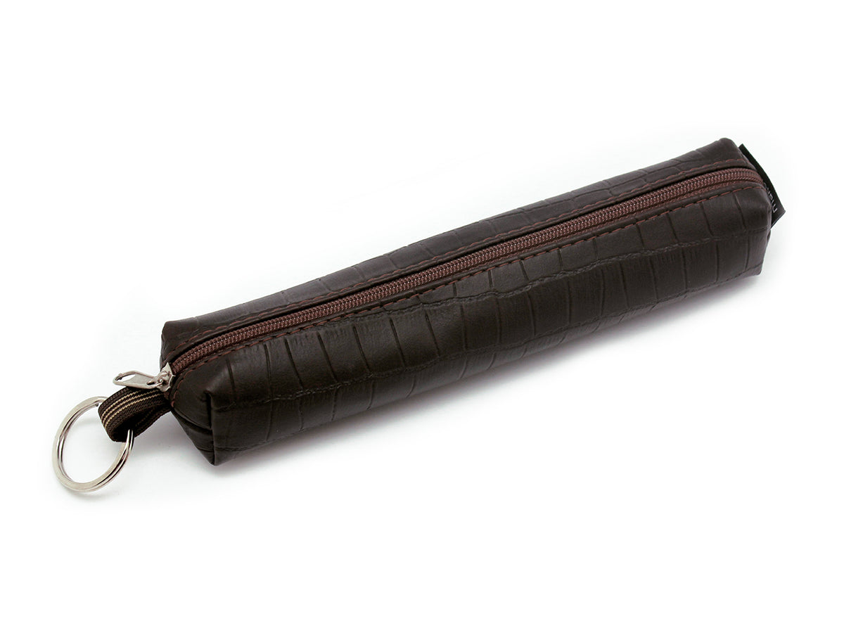 Rectangular Pencil Case (Small) Textured Brown Design