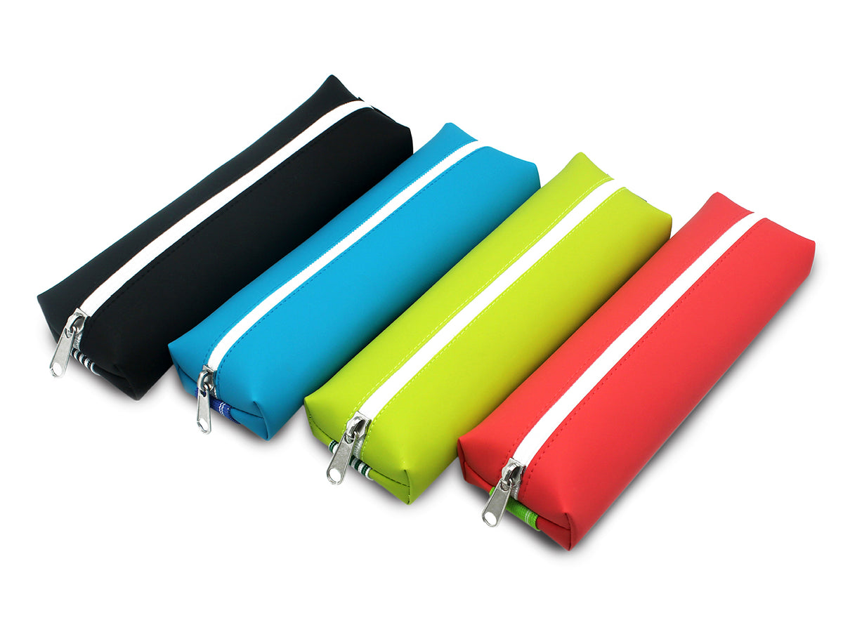 Rectangular Pencil Case (Large) W/Elastic Blue