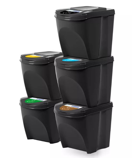 GARBAGE SORTING BINS 3X 25L