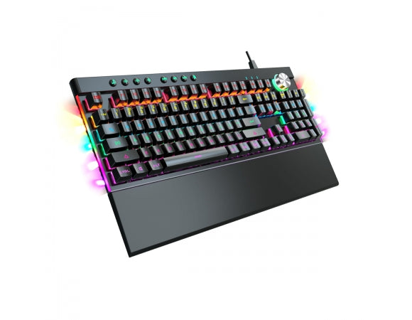 Backlight Wired Gaming Keyboard Mechanical Neon With Usb Cable Black