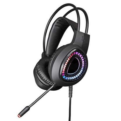 Backlight Gaming Wired Headphone With Microphone For Ps5 Black With Usb Port