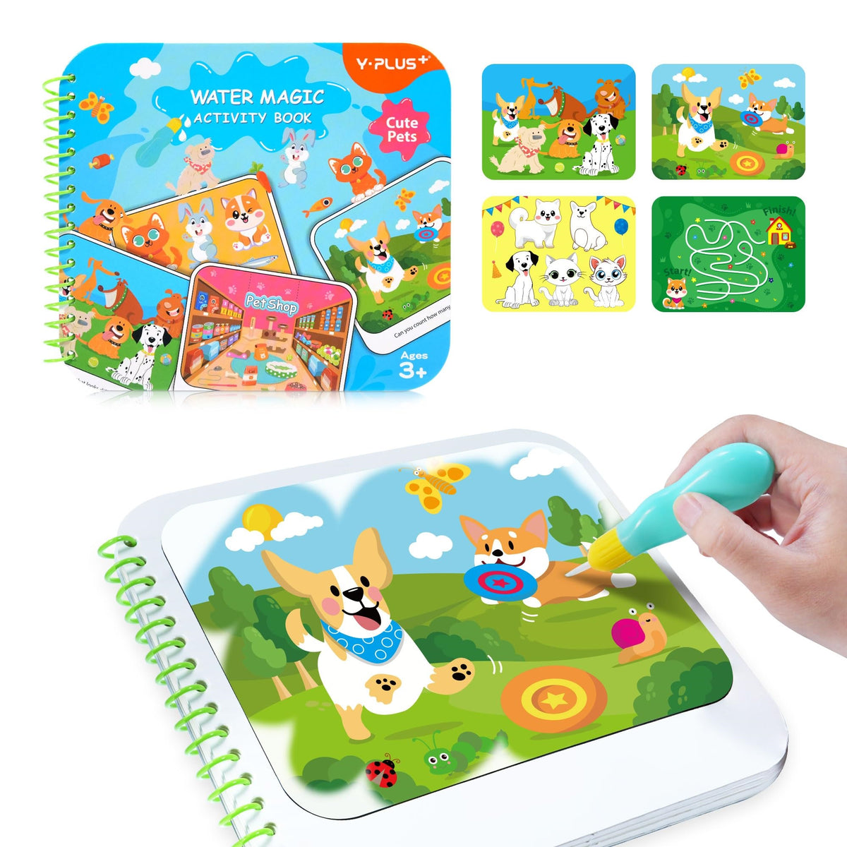 Activity Book Cute Pets Water Magic