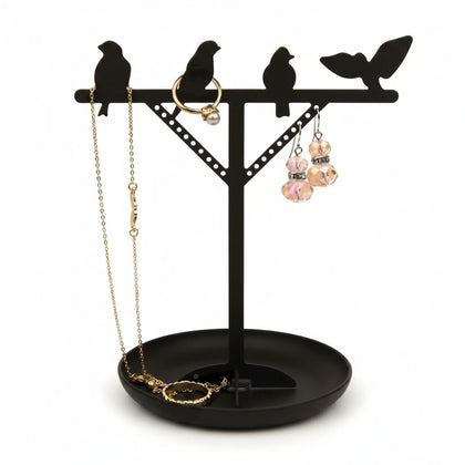 Bird Jewelry Stand Black