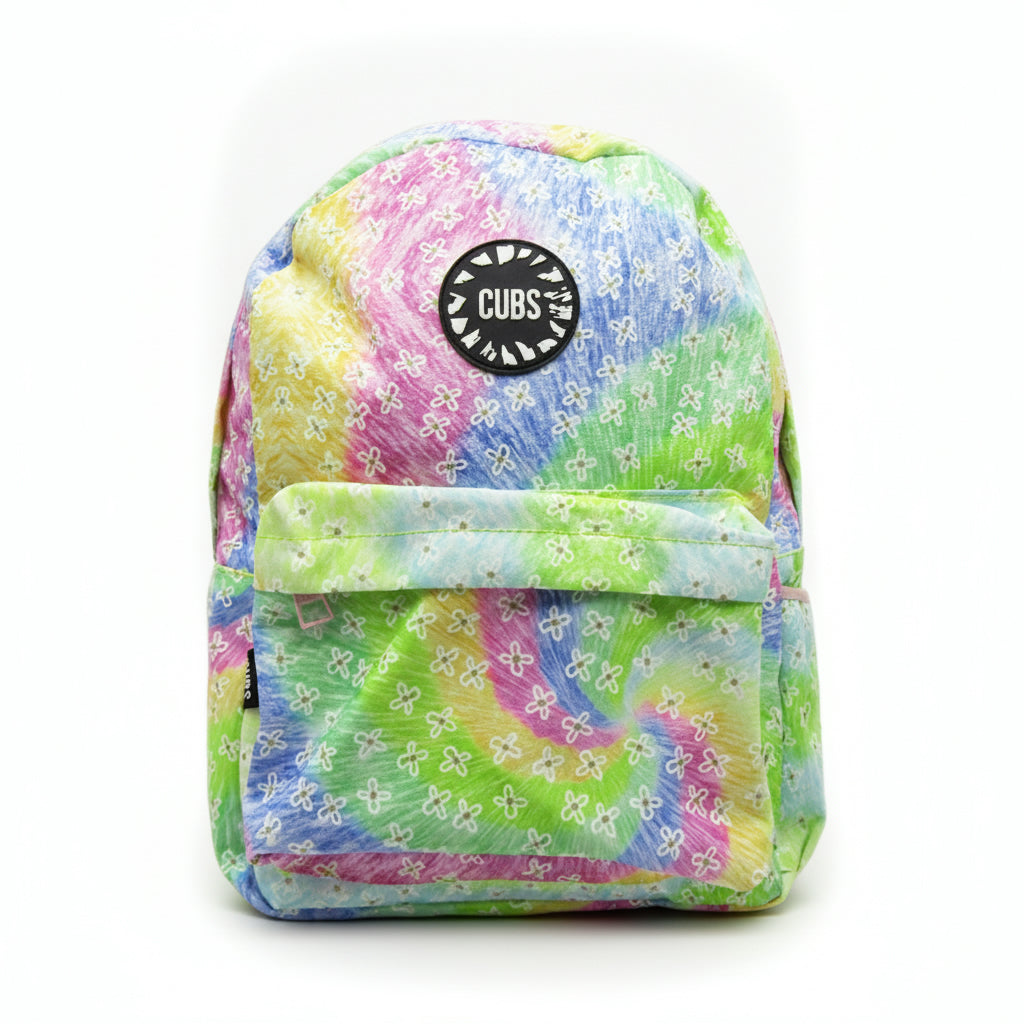 Backpack Pastel Tie Dye Flowers