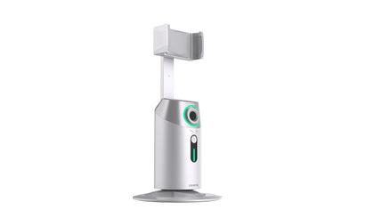 Gimbal With Ai Face Tracking Gesture Recognition With Remote Controller White