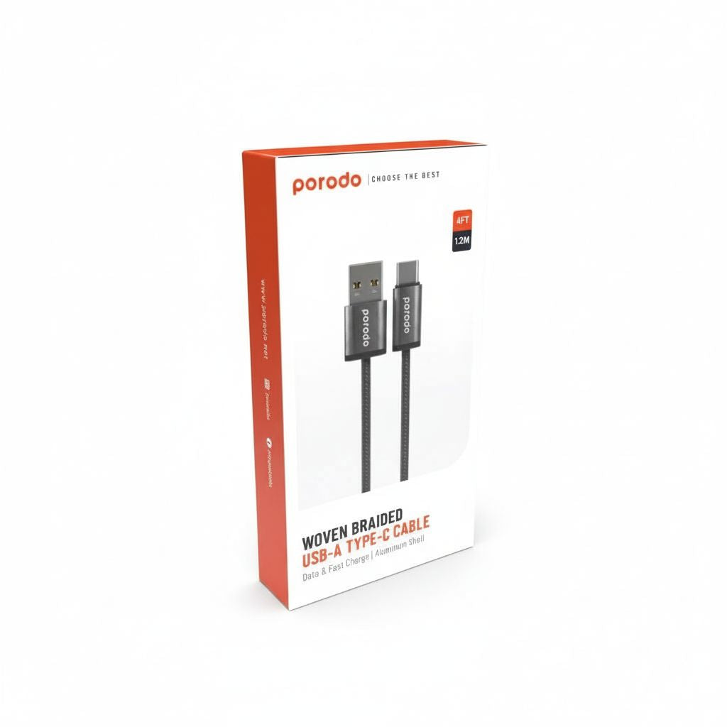 Cable Usb To Type-C Cable 1.2M Black 3A