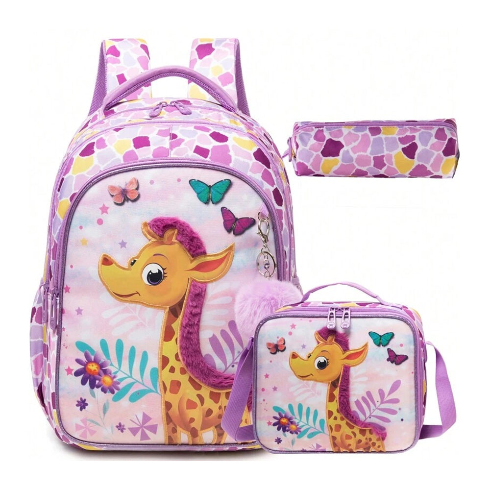 Backpack 46cm Set With Lunch Bag 23cm Giraffe