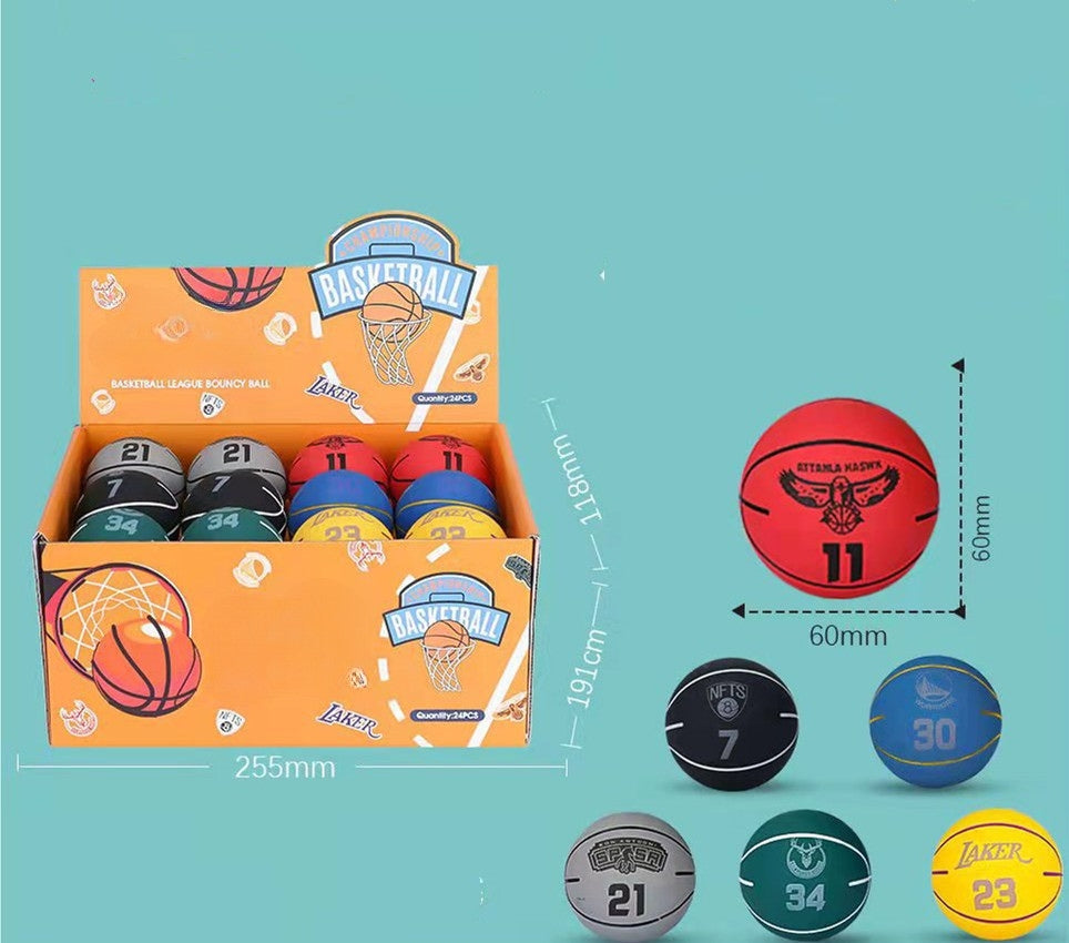 Basketball League Bouncy Ball Assorted Colors